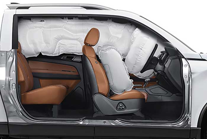 SsangYong Musso Sports, coche con 6 airbags.